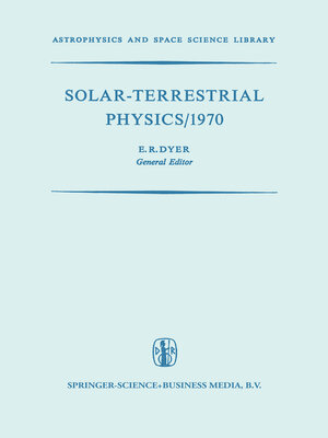 cover image of Solar-Terrestrial Physics/1970
